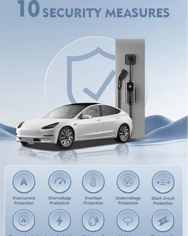 Bar2Charge 3,7 kW Mobiles EV-Ladegerät Typ 2 6–16 A IP67 Timerfunktion