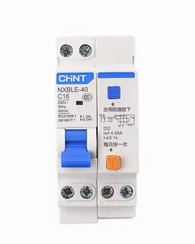 Aardlekautomaat 1P+N – C16 / C32 – 30 mA