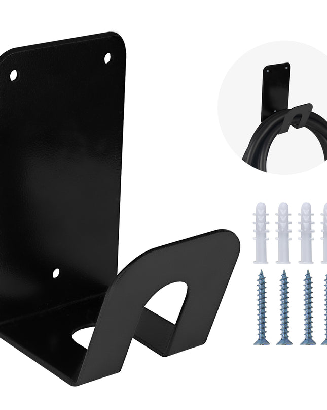 EV Laadkabel Houder – Wandmontage Zwart | Universeel Type 2 | Inclusief Montageset