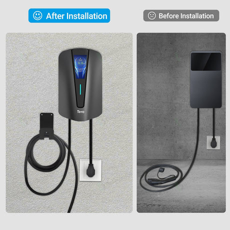 EV Laadkabel Houder – Wandmontage Zwart | Universeel Type 2 | Inclusief Montageset - Universeel