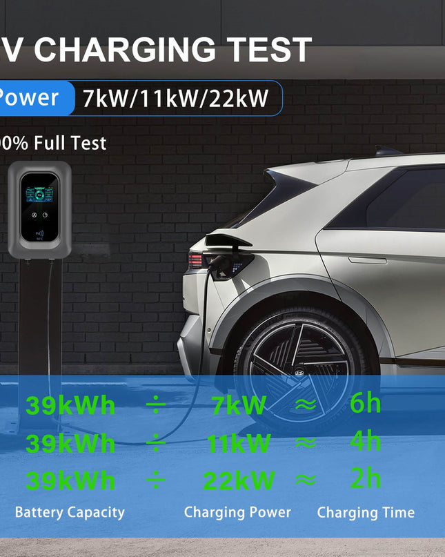 Bar2Charge Smart EV Ladestation 11 kW Typ 2 3-Phasen RFID App Timer IP66