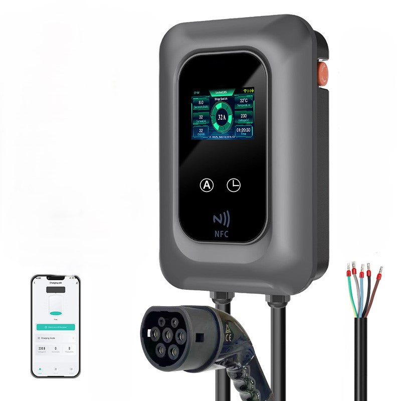 Laadpaal 7 kW Type 2 – 1 Fase | Laadkabel 5m of 10m | RFID, App & Timer | IP54