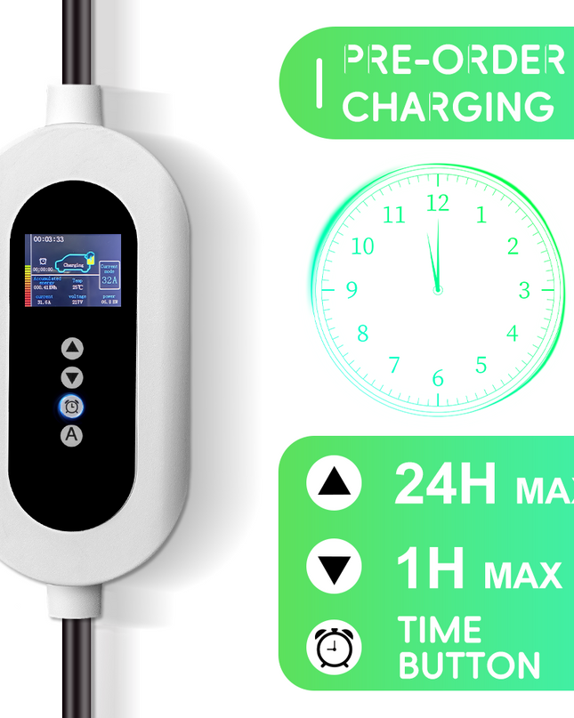 Bar2Charge D32A 7 kW Mobiele Thuislader 5 Meter Type 2 – IP66 Waterdicht – Draagbare EV Lader