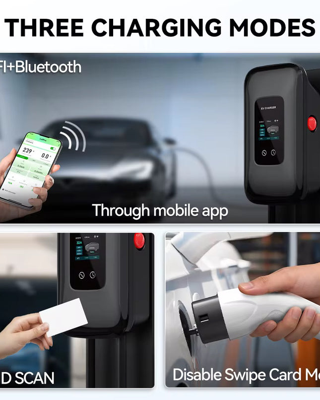 Bar2Charge Ladestation 7kW – 1-phasig – Typ 2 – 5m Kabel – App-Steuerung – Wasserdicht IP65 – Für Elektro- &amp; Hybridautos