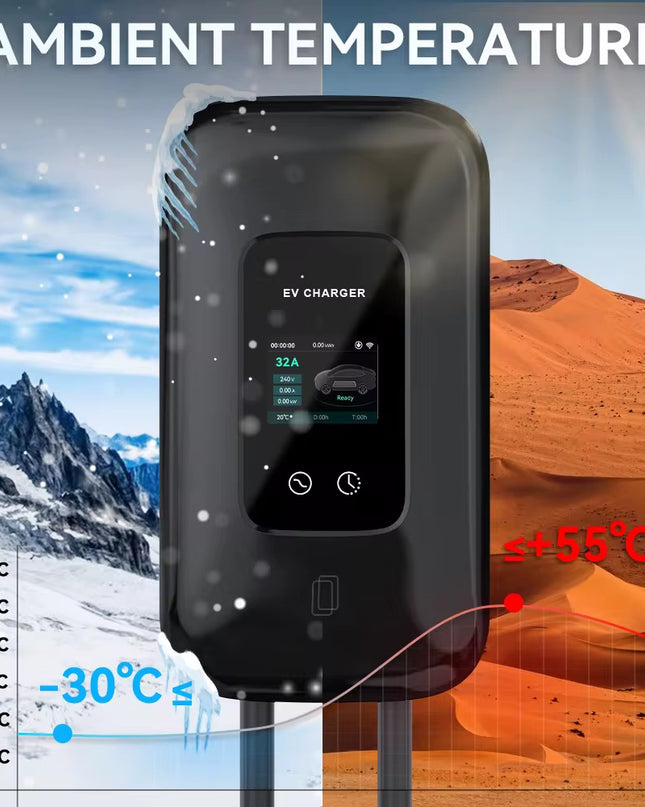 Bar2Charge Ladestation 7kW – 1-phasig – Typ 2 – 5m Kabel – App-Steuerung – Wasserdicht IP65 – Für Elektro- &amp; Hybridautos