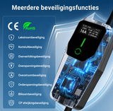 Junsun Mobiles Heimladegerät für Elektroautos 3,5 kW | IP65 wasserdicht | 16 A 1 Phase | 4 Meter | Heimladegerät Typ 2 aus EU-Steckdose – 8 A/10 A/13 A/16 A umschaltbar |
