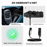 V2L Adapter Type 2 – 5 meter - 4x EU Stopcontact – Vehicle to Load
