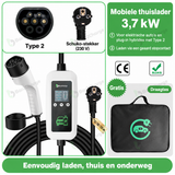 Bar2Charge Flex Smart mobile home charger | Type 2 | 3,7 kW | app | 5, 10 or 15 meters