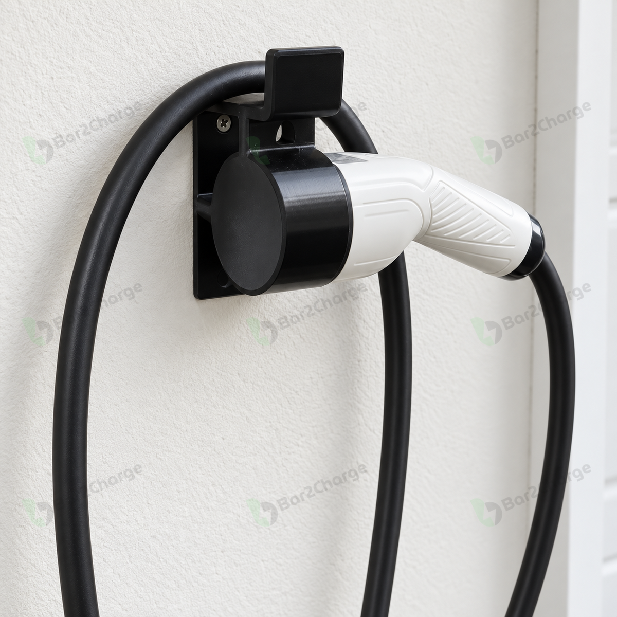 Bar2Charge Type 2 charging plug holder black