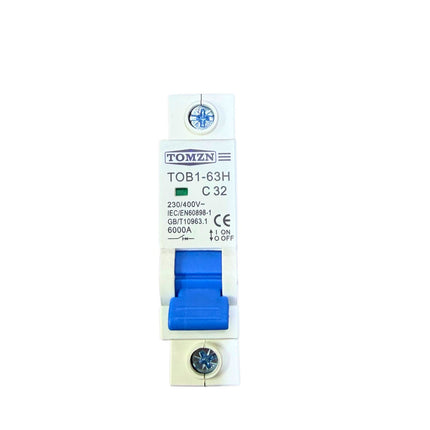 TOMZN C32 Installatieautomaat 1P – 32A – 230/400V – 6000A – Groepenschakelaar