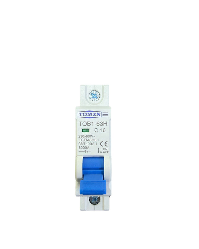 TOMZN C16 Installatieautomaat 1P – 16A – 230/400V – 6000A – TOB1-63H