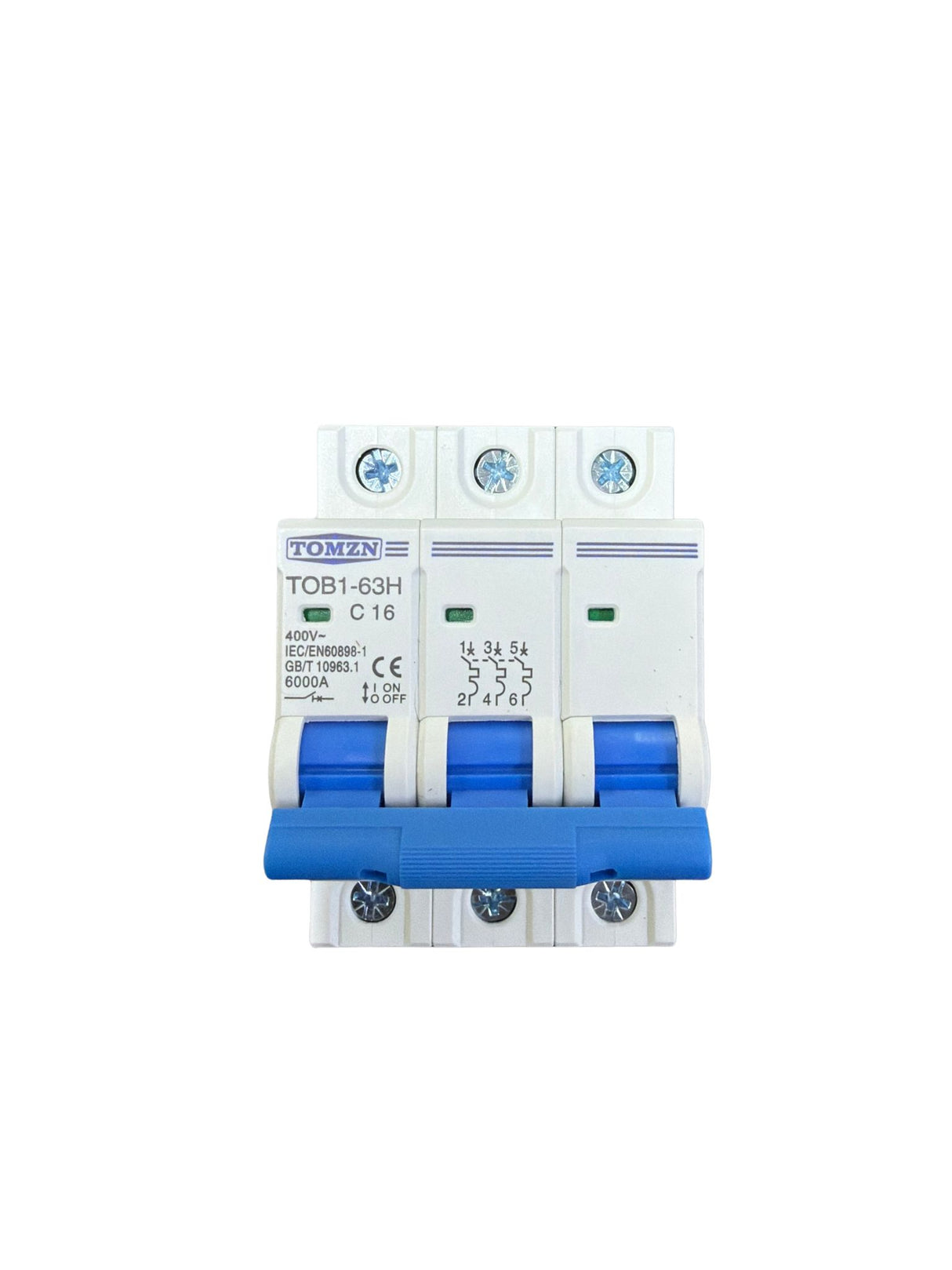 TOMZN C16 Installatieautomaat 3P – 16A – 400V – 6000A – TOB1-63H