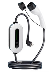 Witte Bar2Charge A8 Pro mobiele thuislader met Schuko- en Type 2-stekker