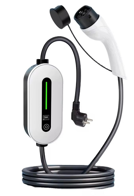 Witte Bar2Charge A8 Pro mobiele thuislader met Schuko- en Type 2-stekker