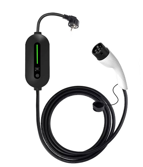 Zwarte Bar2Charge A8 Pro 3,7 kW met 5 meter laadkabel
