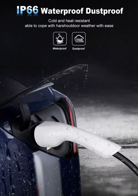 Witte Bar2Charge A8 Pro tijdens het opladen van een elektrische auto