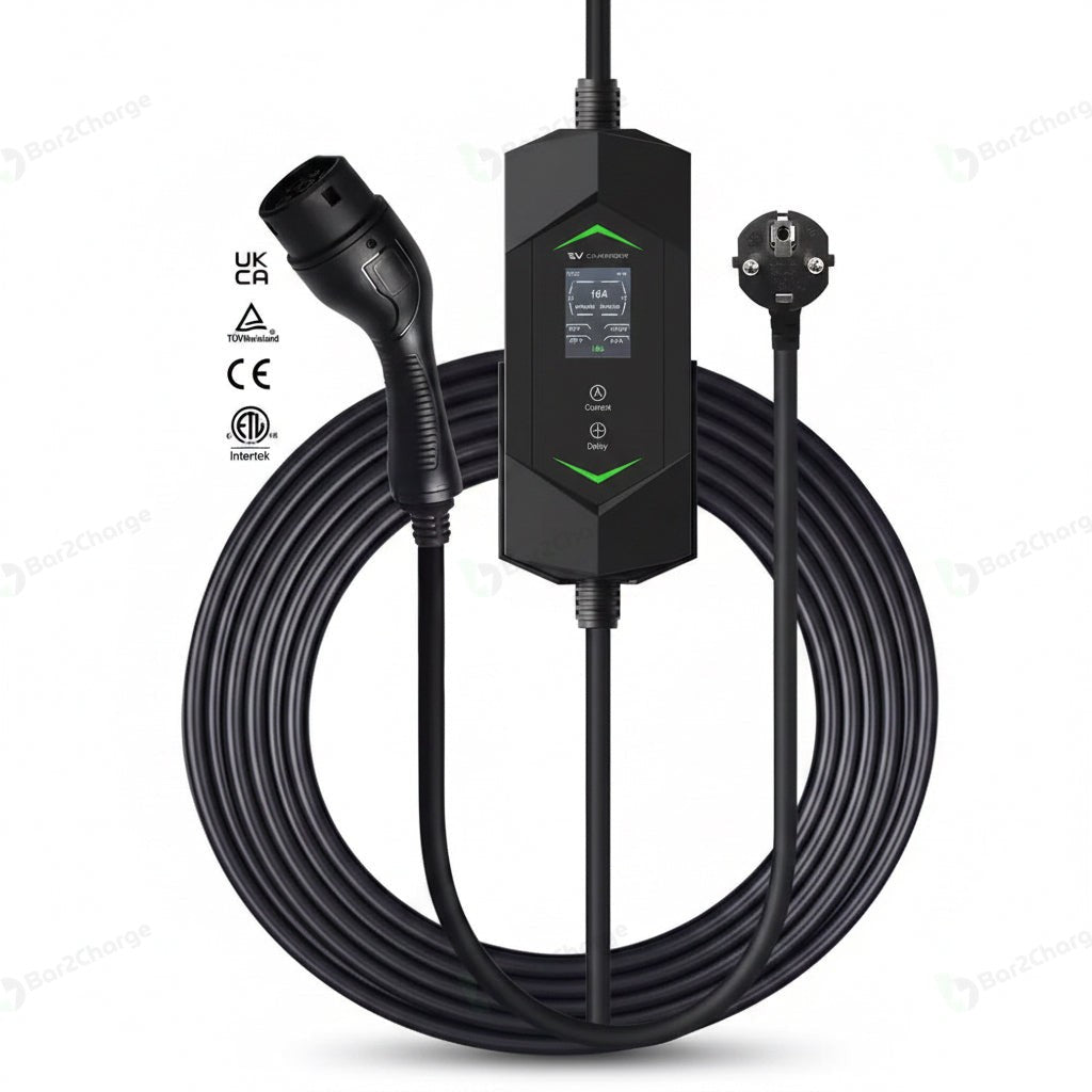 Bar2Charge B5 mobiele thuislader 3,7 kW Type 2 met Schuko-stekker