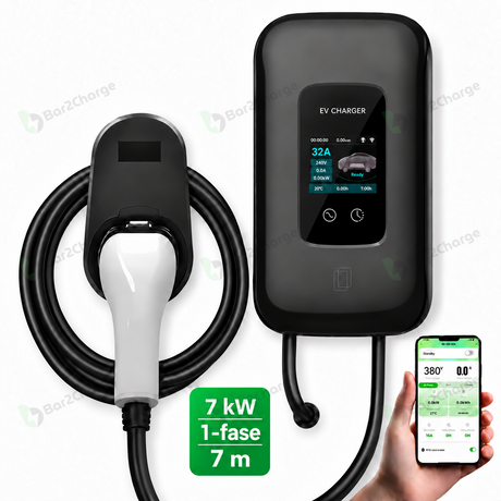 Bar2Charge L6 Pro 7,4 kW laadpaal – 1-fase met 7 meter laadkabel en app