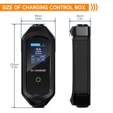 Afmetingen van de laadunit van de Bar2Charge mobiele thuislader