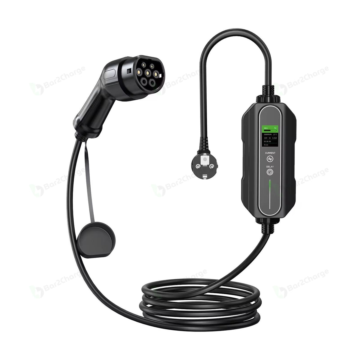 Bar2Charge Mode 2 mobiele thuislader 3,7 kW met Type 2- en Schuko-stekker