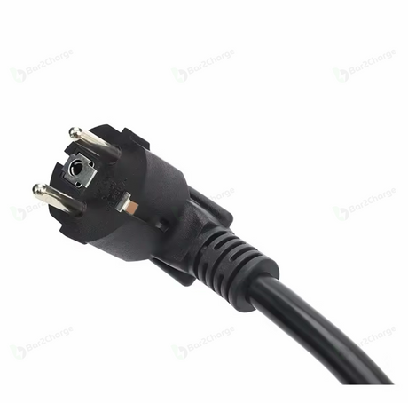Schuko-stekker van de Bar2Charge Mode 2-thuislader voor een geaard 230V-stopcontact