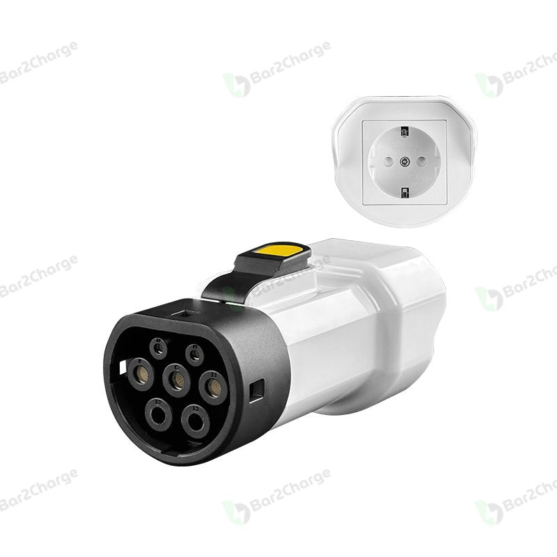 Compacte Bar2Charge Nova 16 Vehicle-to-Load adapter met 16A Schuko-aansluiting