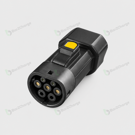 Bar2Charge Nova 16 V2L-adapter in zwart met Type 2-aansluiting en Schuko-stopcontact – productfoto 2