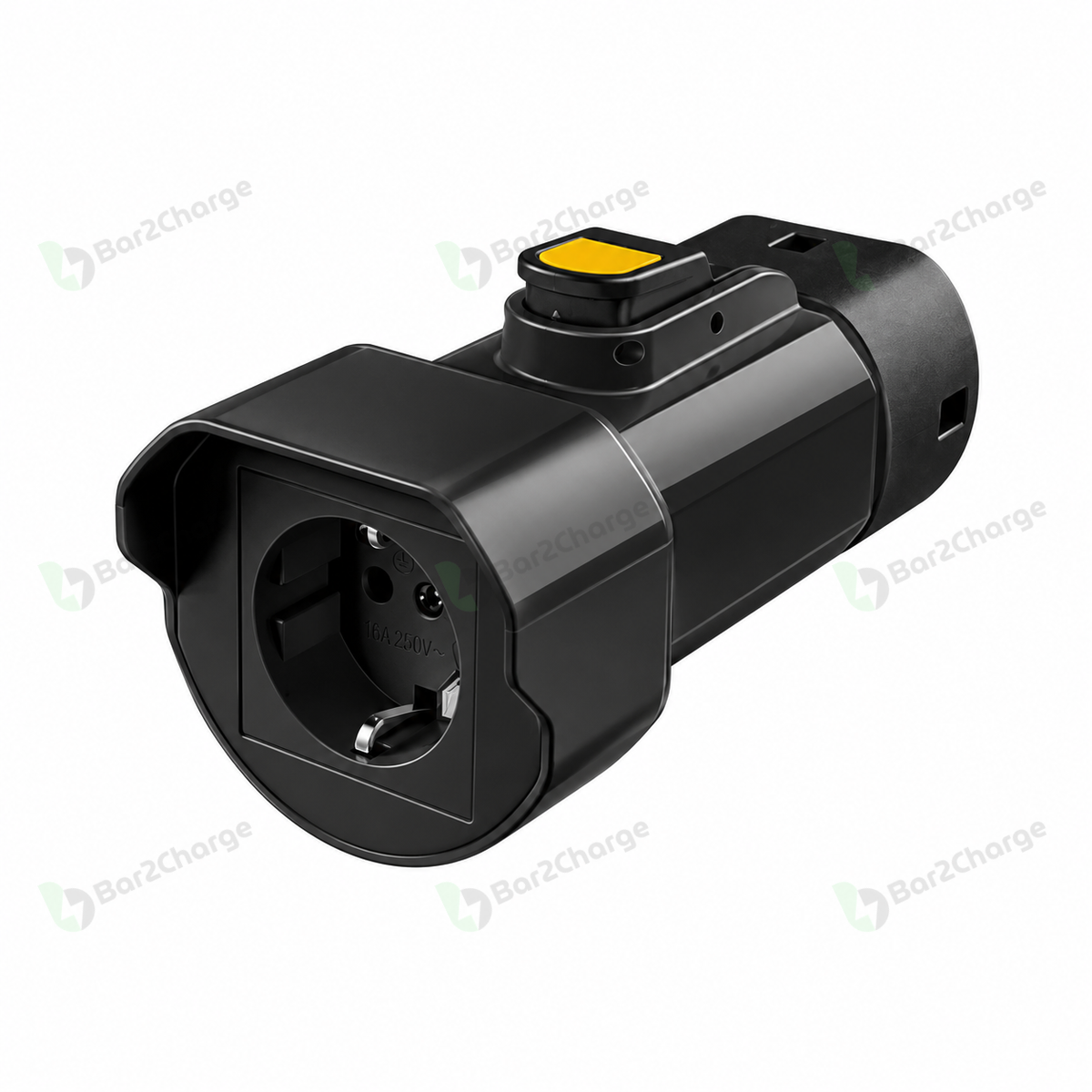 Zwarte Bar2Charge Nova 16 Vehicle-to-Load adapter voor geschikte elektrische auto's – productfoto 3