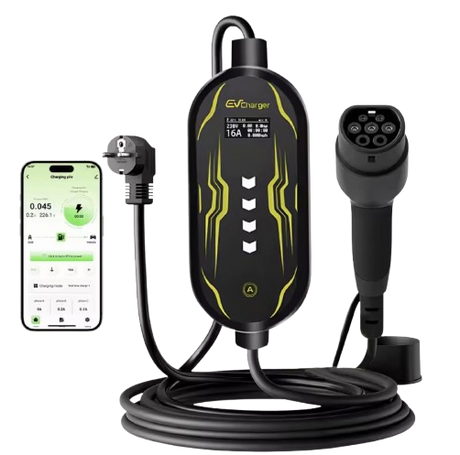 Bar2Charge slimme mobiele thuislader 3,7 kW Type 2 met Smart Life- en Tuya-app