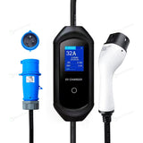 Bar2Charge 7,4 kW mobiele thuislader met 32A CEE-stekker, LCD-scherm en Type 2-laadstekker