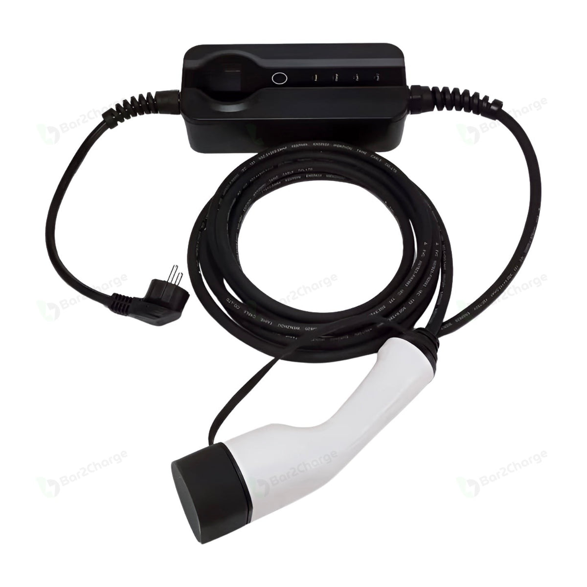 LCD-scherm en bedieningsknop van de Bar2Charge 6–16A mobiele thuislader