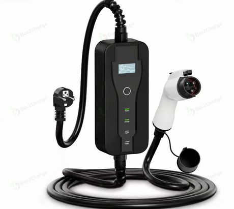Bar2Charge Type 1 mobiele thuislader 3,7 kW met Schuko-stekker en 7 meter kabel