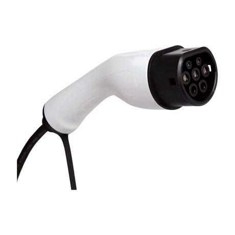 Witte Type 2-laadstekker van de Bar2Charge mobiele thuislader