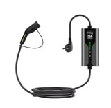 Bar2Charge Type 2-thuislader met LCD-scherm, Schuko-stekker en vaste laadkabel
