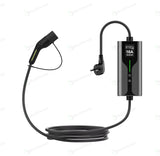 Bar2Charge Type 2-thuislader met LCD-scherm, Schuko-stekker en vaste laadkabel