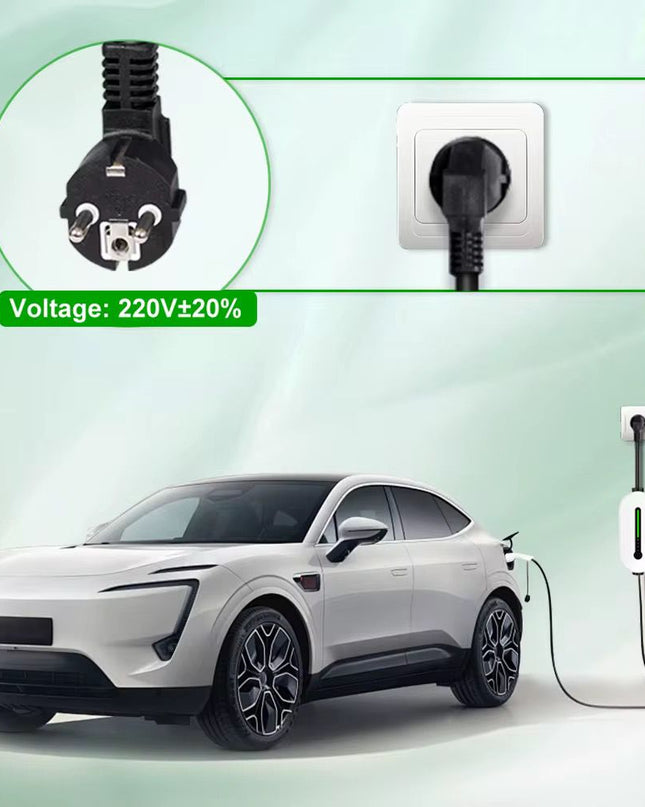 Bar2Charge Mobiles Heimladegerät 3,7 kW | IP66 wasserdicht | 16 A 1-phasig | 5 m Kabel | Typ 2 Wandladegerät | Umschaltbar 8-16 A | Inklusive Tasche