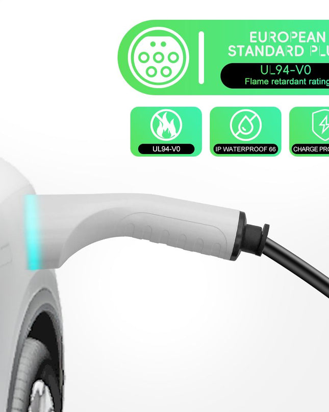 Bar2Charge 3,7kW Mobiles Heimladegerät Typ 2 5m Kabel 16A 1-phasig IP66 wasserdicht Einstellbar 8A-16A Verzögerte Ladefunktion