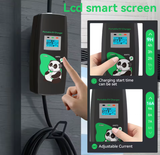 Instelbare laadstroom en starttimer van de KHONS Mode 2 mobiele thuislader