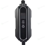 LCD-scherm van de Bar2Charge Mode 2 mobiele lader ingesteld op 16A