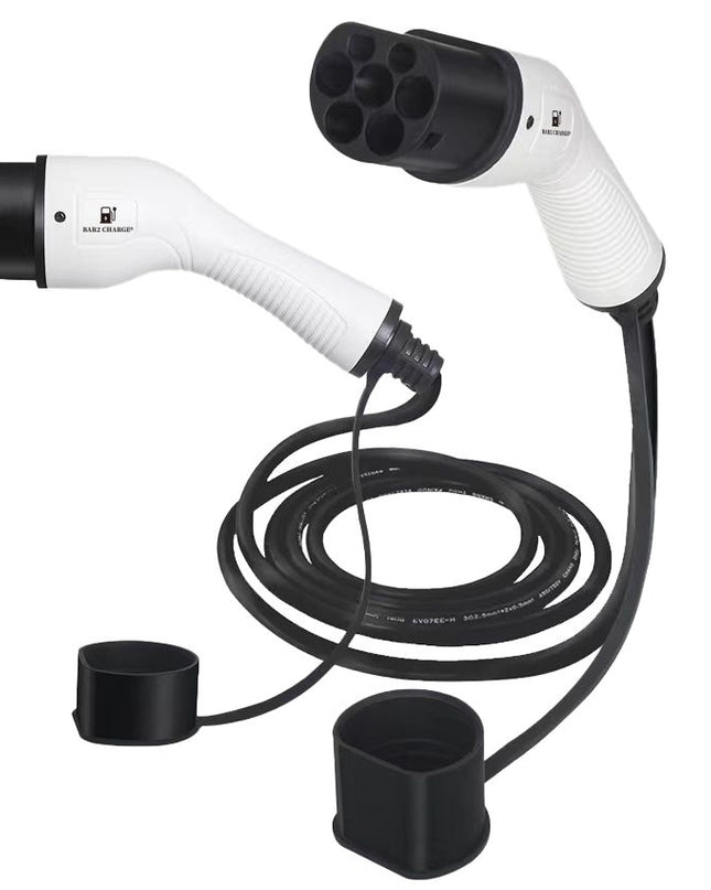 Bar2Charge 22kW Ladekabel Typ 2 – 3-phasig | 32A | 5 Meter | IEC 62196 | Mit Staubschutzhülle und TPU-Schutz