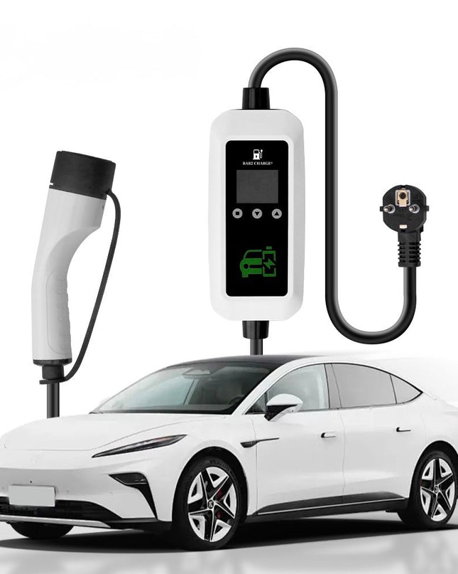 Bar2Charge 3,7kW Mobiles Heimladegerät Typ 2 5m Kabel 16A 1-phasig IP66 wasserdicht Einstellbar 8A-16A Verzögerte Ladefunktion