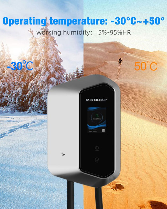 Bar2Charge Wallbox Ladestation 7,4kW – 1-Phase Typ 2 – 5m Kabel – App &amp; RFID