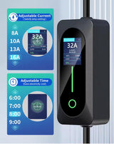 Bar2Charge Mobiele Thuislader Type 2 3.7kW IP67 Slimme Autolader met APP Control 5 Meter Uitgesteld Laden