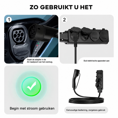 Afmetingen van Bar2Charge V2L Adapter Type 2